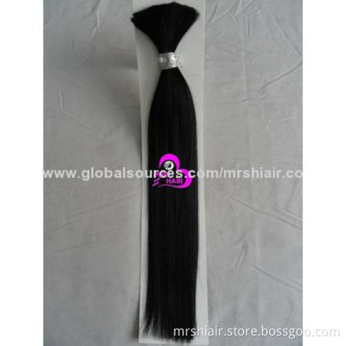 20-inch Unprocessed Natural Colors Human Remy Bulk Hair